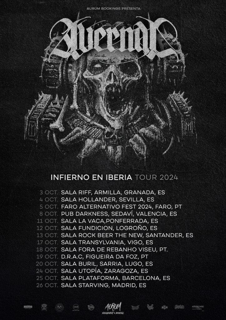 Apunta las fechas de la gira de AVERNAL «INFIERNO EN IBERIA»