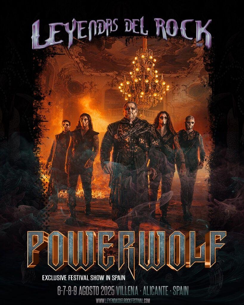 ¡Powerwolf, primer cabeza de cartel de Leyendas del Rock 2025!