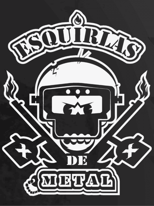 logotipo esquirlas de metal