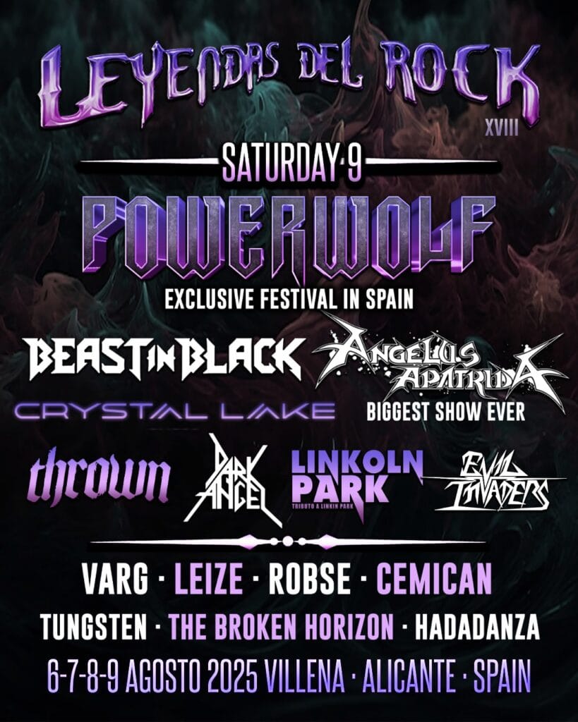 Leyendas del Rock grupos por día