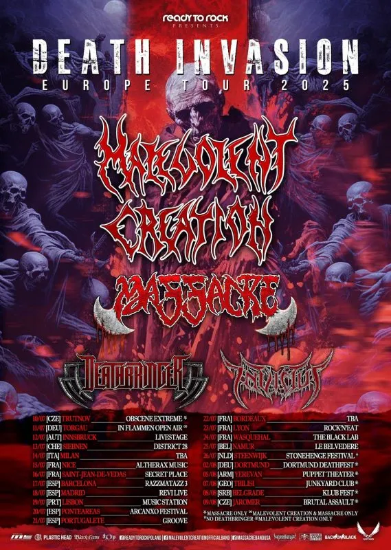 Gira Española de Malevolent Creation y Massacre