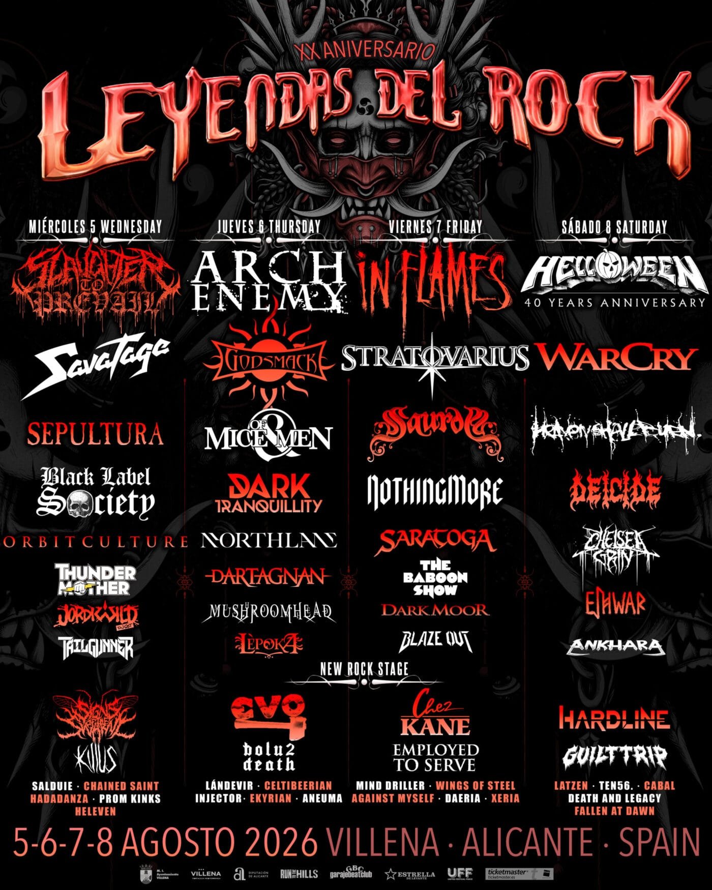 Leyendas del Rock 2026: cartel completo, distribución por días y toda ...