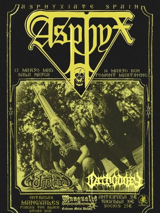 ASPHYX + Golgotha Madrid y Barcelona