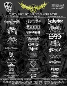 Drums of War Festival reparto por dias