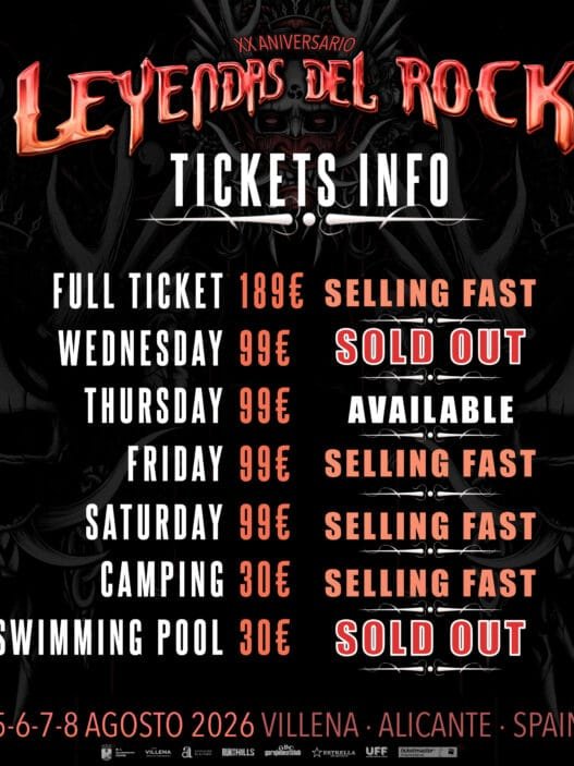 Leyendas del Rock venta de entradas