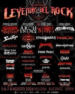 Cartel definitivo Leyendas del Rock 2026