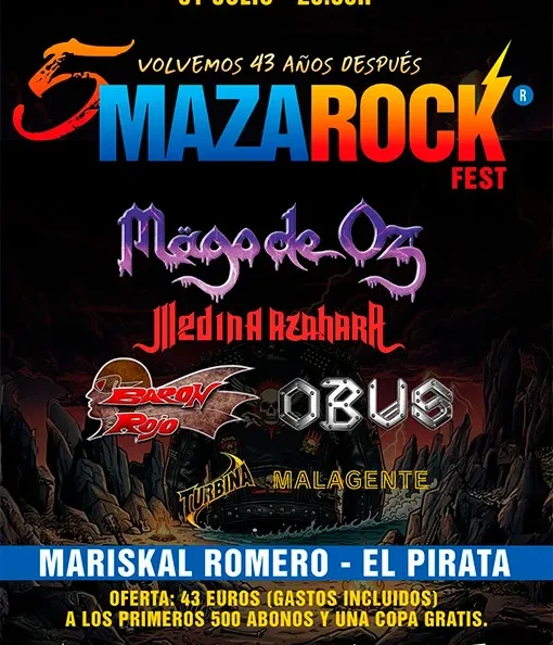 Mazarock Fest 2026 cartel