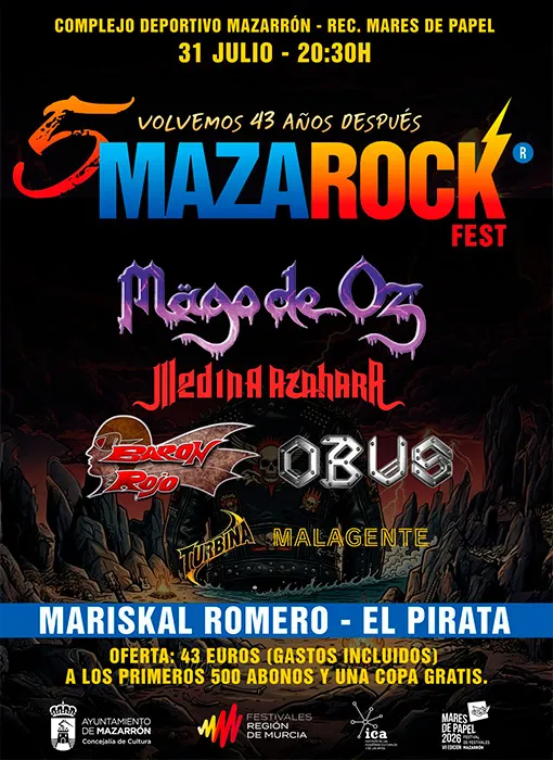 Mazarock Fest 2026 cartel