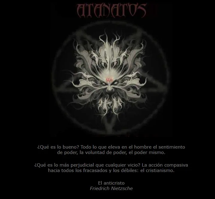 Web de Atanatos en 1999